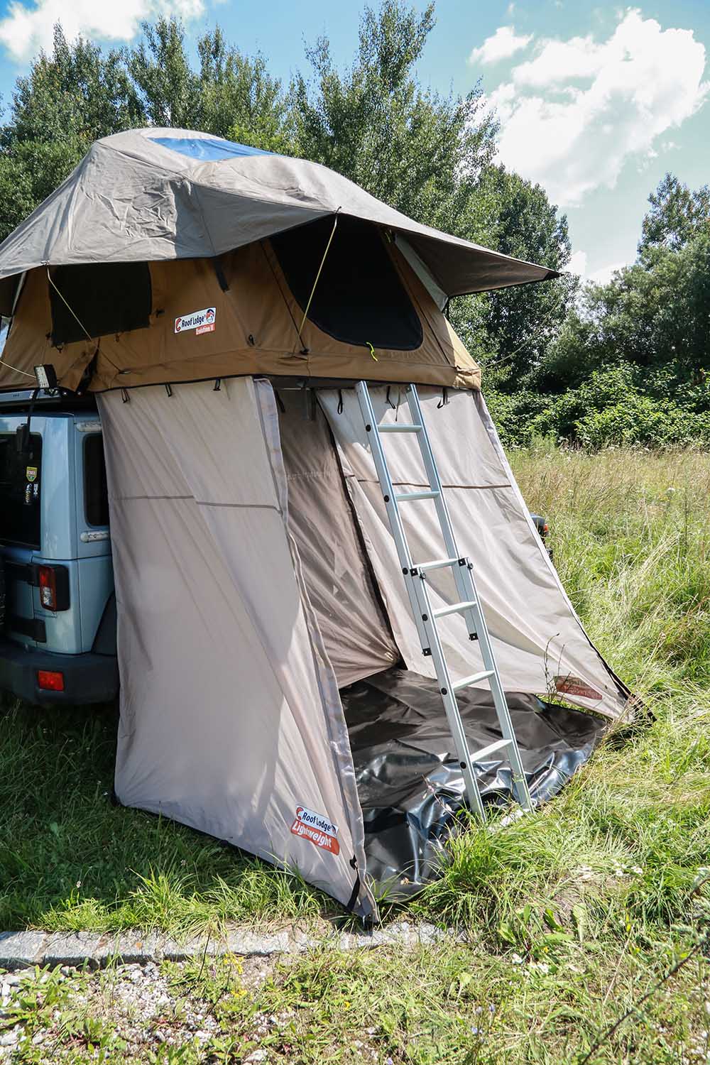 Dachzelt, funktionale Vorzelt, das auch als Markise/Tarp verwendet werden kann