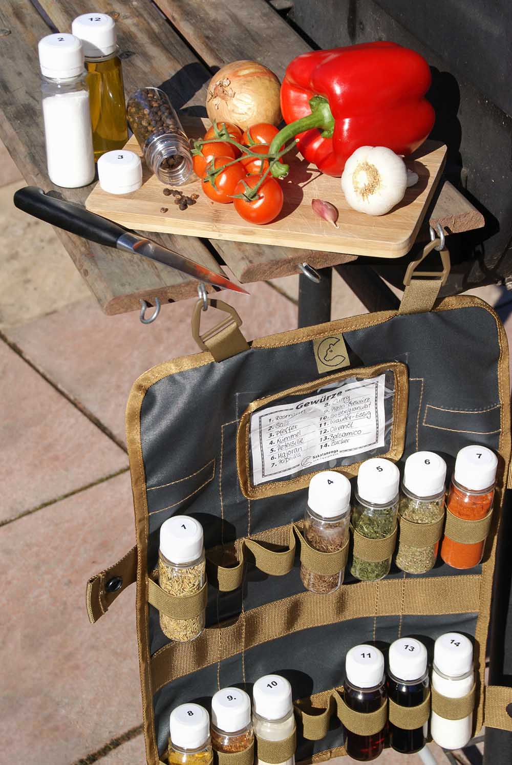 Tool Roll Spice inkl. Gewürzbehälter, blackout, prepper Tool Roll Spice inkl. Gewürzbehälter, blackout, prepper