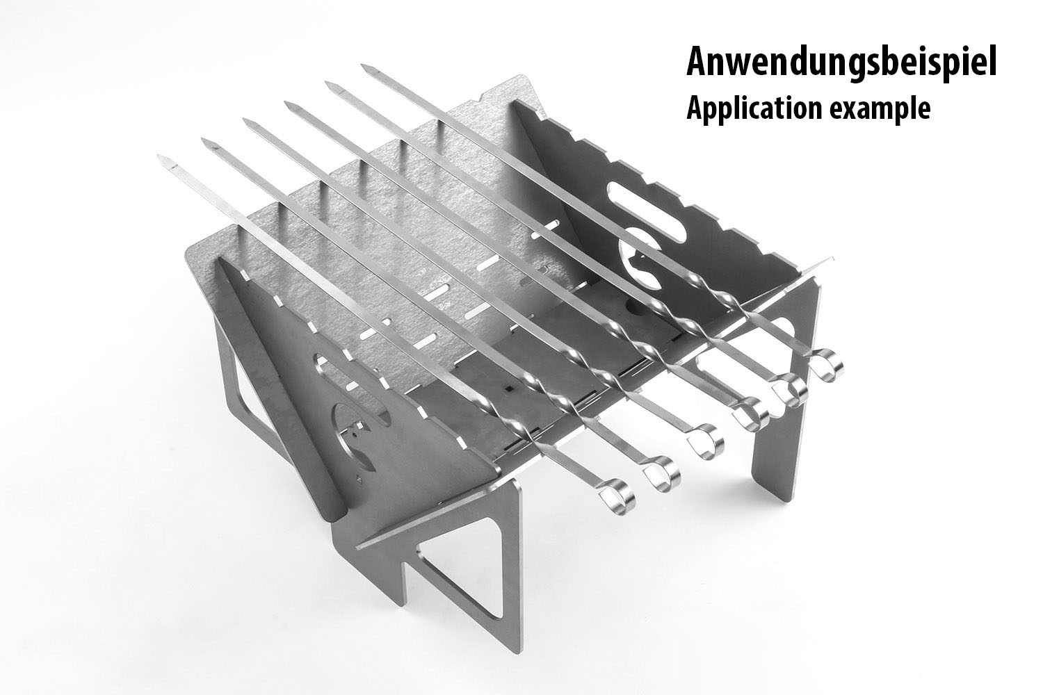 Bratspieße auf Carbon-Stahl Grill Bratspieße auf Carbon-Stahl Grill