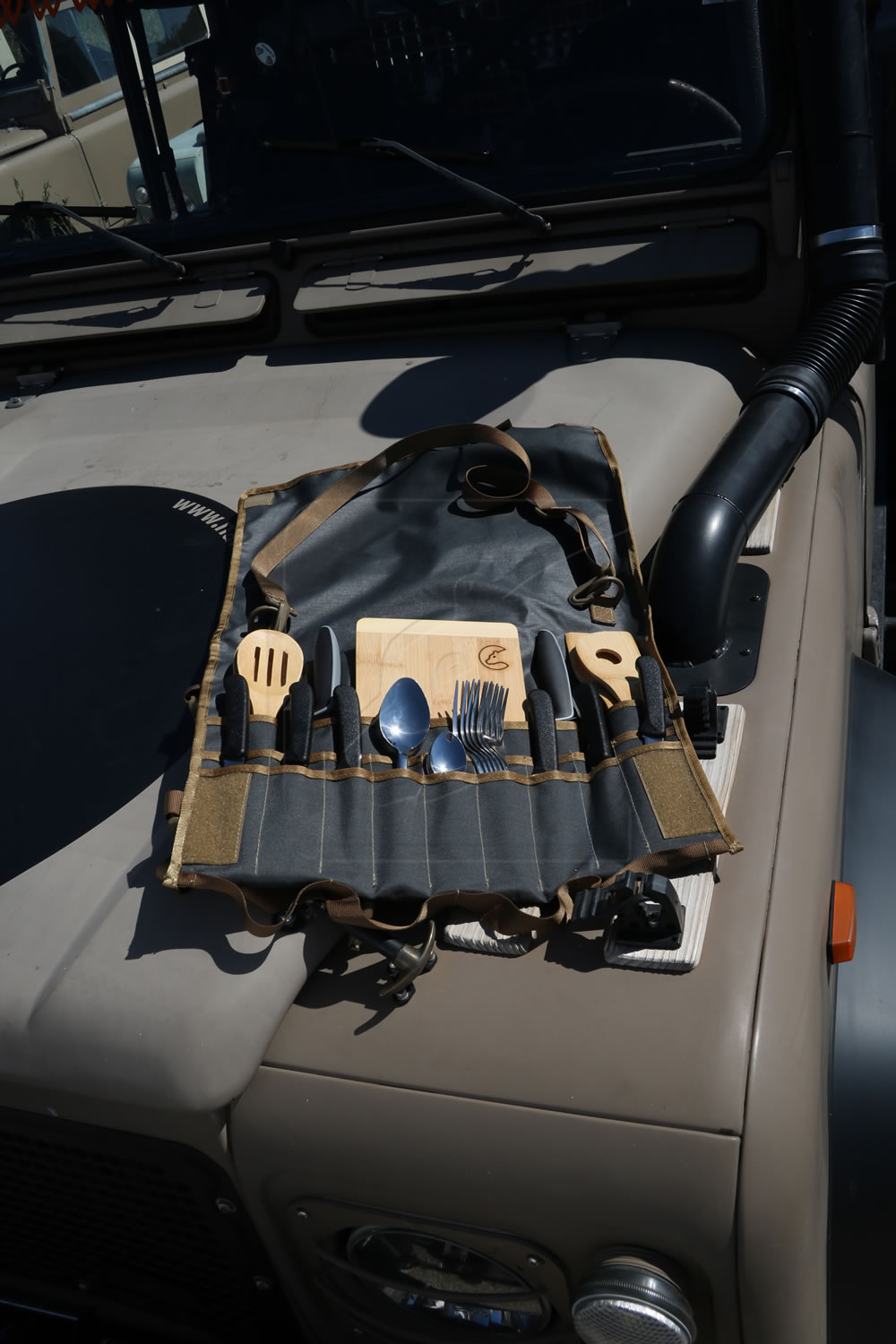 Outdoor Besteck Set, Tool Roll inkl. Besteck für unterwegs Outdoor Besteck Set, Tool Roll inkl. Besteck für unterwegs