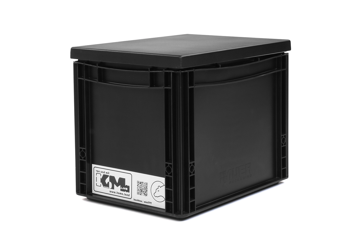 Mini-TrockenTrennToilette, KoMa Kackbox, schwarz Mini-TrockenTrennToilette, KoMa Kackbox, schwarz