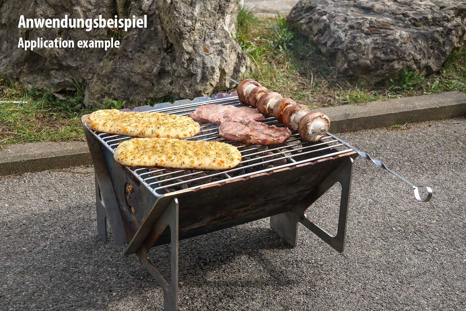 Grillspieß auf Feuerschale Grillspieß auf Feuerschale