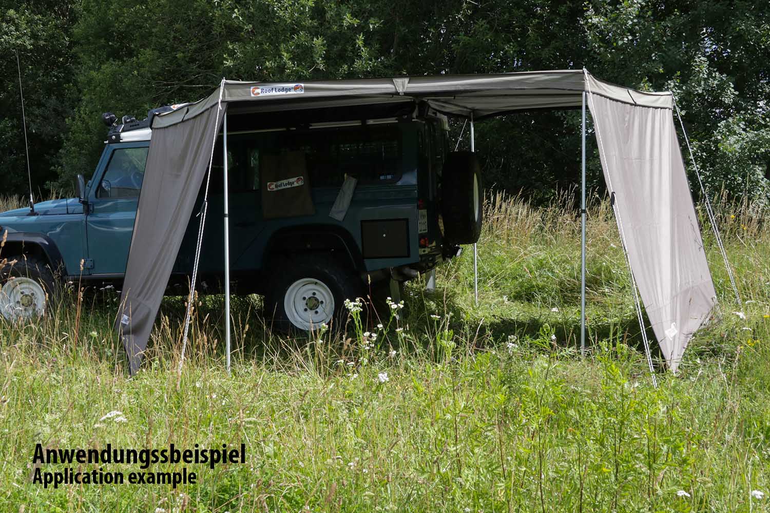 Seitenteile für Nakatanenga 270° Grad Markise steingrau Seitenteile für Nakatanenga 270° Grad Markise steingrau