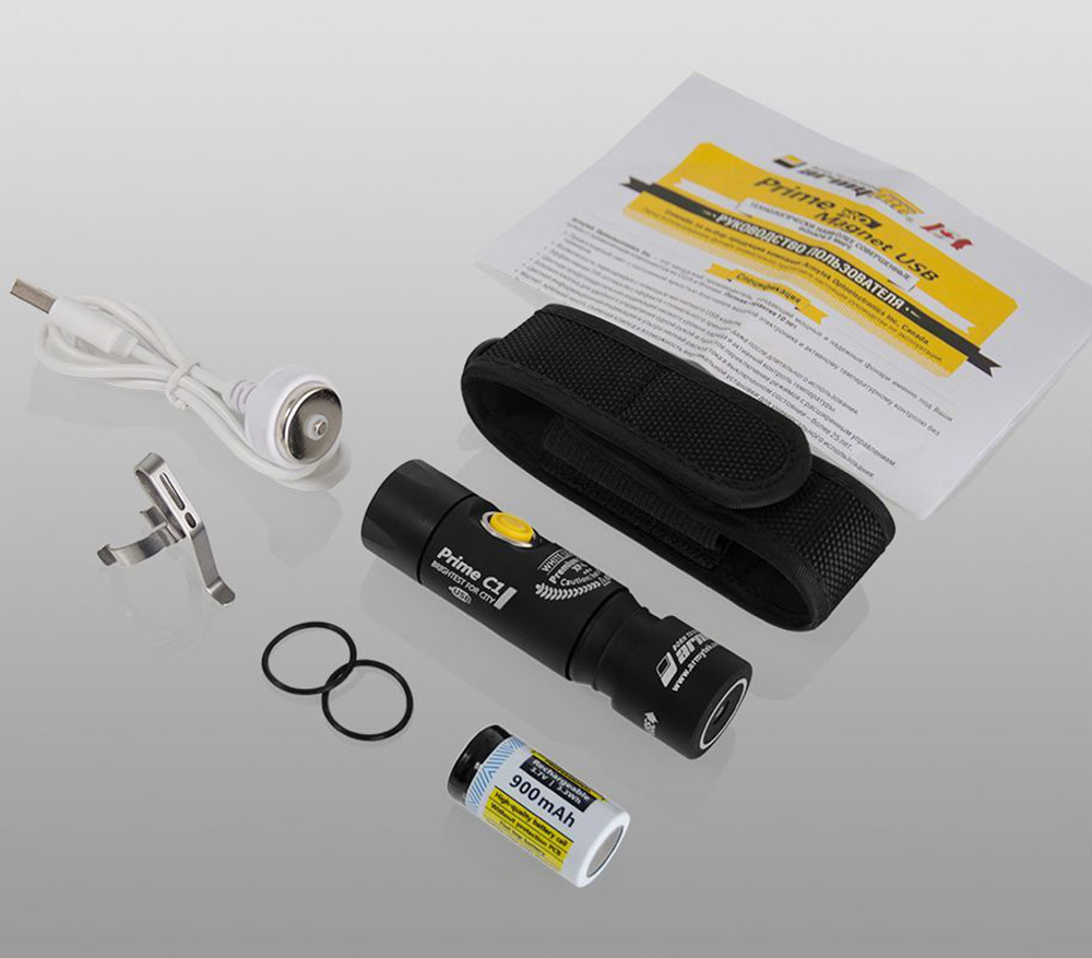ARMYTEK PRIME C1 Magnet Taschenlampe, inkl. Tasche, Akku, O-Ringe, Ladekabel und Halteclip ARMYTEK PRIME C1 Magnet Taschenlampe, inkl. Tasche, Akku, O-Ringe, Ladekabel und Halteclip