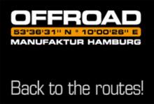 Logo Offroad Manufaktur Hamburg mit Slogan