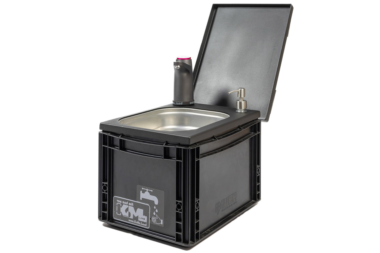 Waschbecken, für Camping, Farbe schwarz