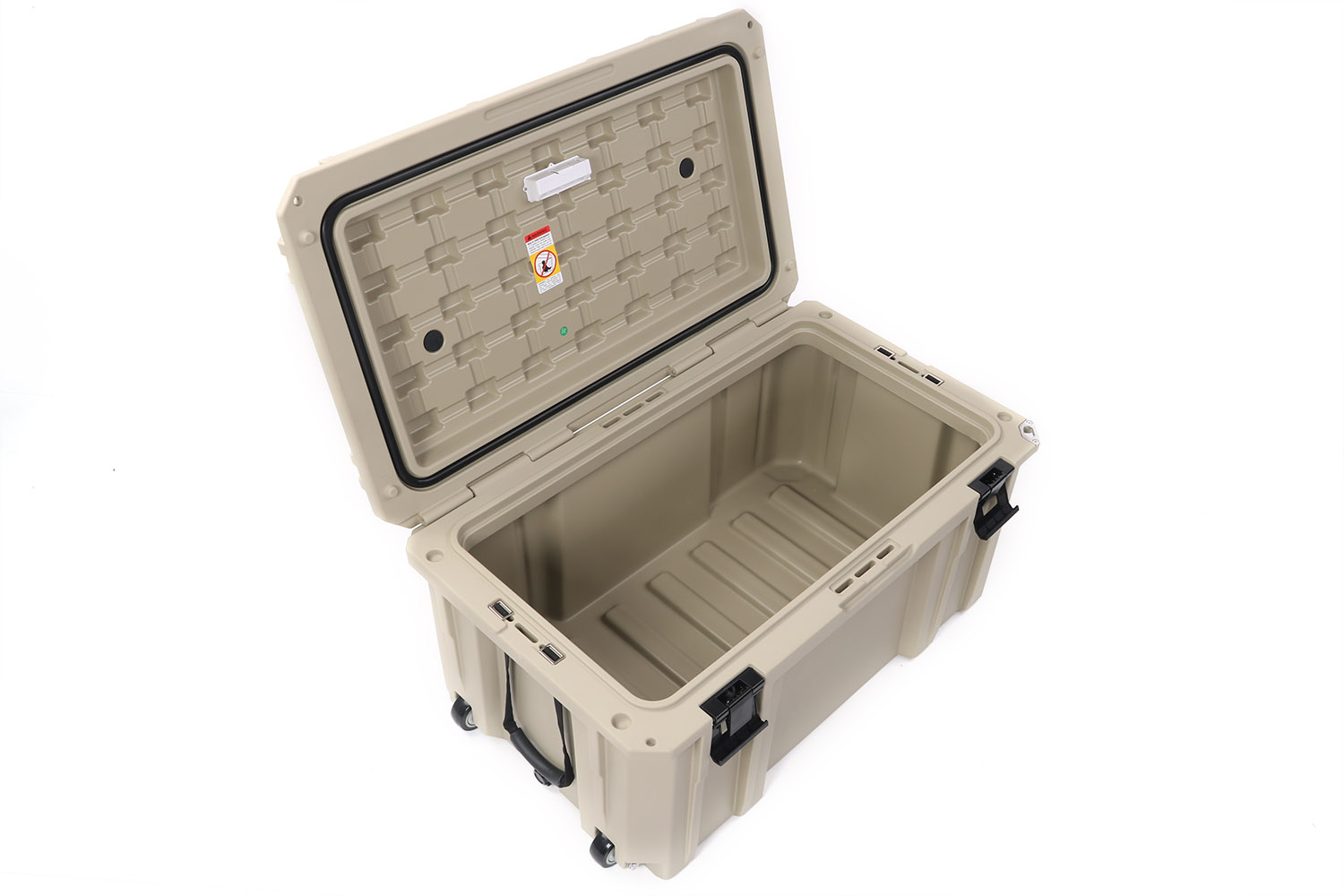 Transportbox mit Ventil, wasserfest, sandfarben, 160l