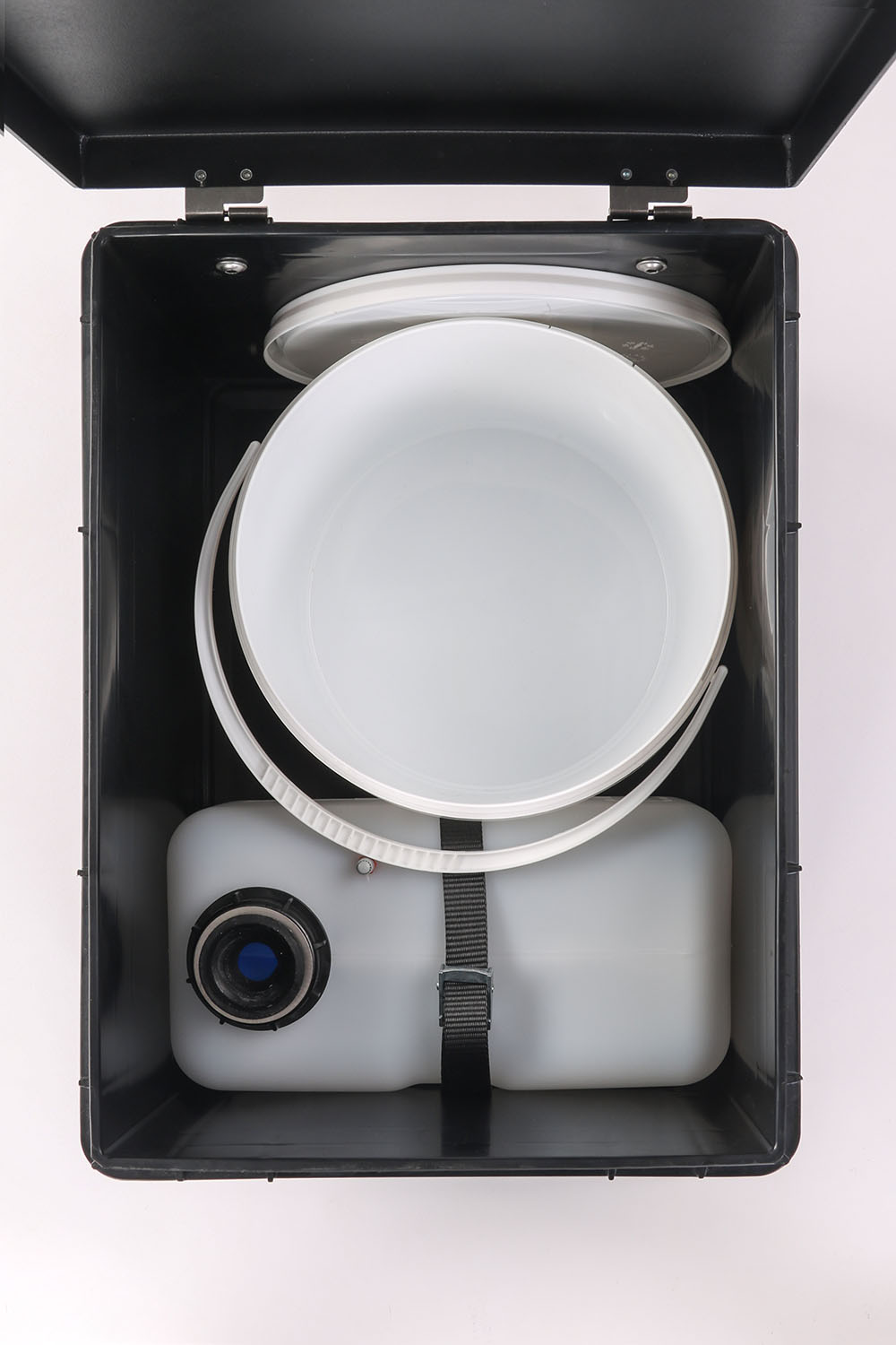 Nano Trocken Trenn Toilette, Behälter innen Nano Trocken Trenn Toilette, Behälter innen
