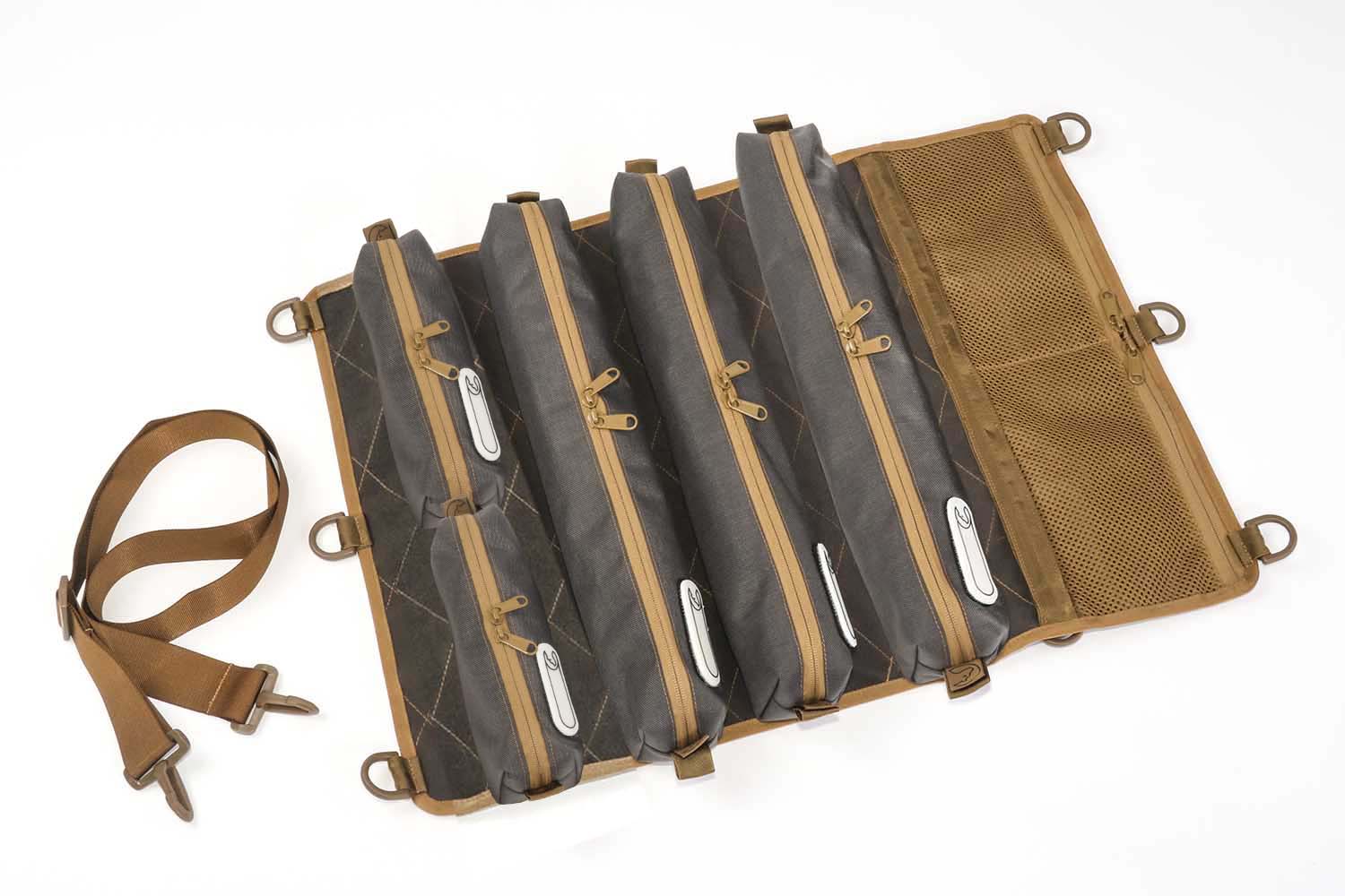 Rolltasche, Set 3, Basisplatte M, 3 Kletttaschen M, 2 Kletttaschen S