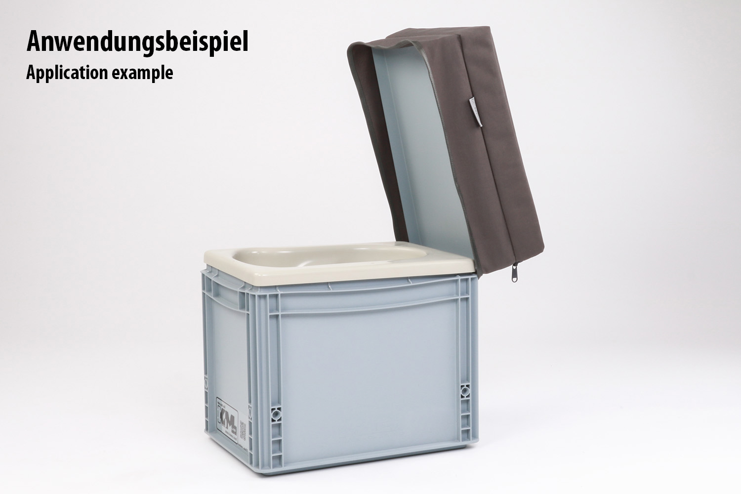 Sitzauflage für Mini-TrockenTrennToilette KoMa Kackbox, grau Sitzauflage für Mini-TrockenTrennToilette KoMa Kackbox, grau