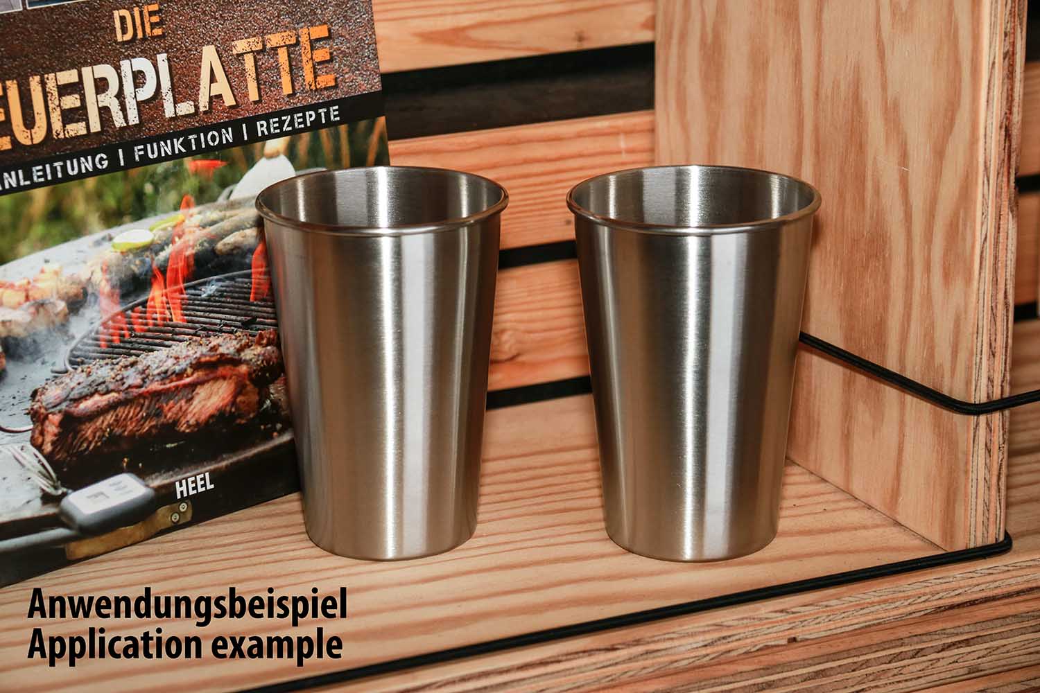 Edelstahl Becher 4er-Set, perfekt für Camping Edelstahl Becher 4er-Set, perfekt für Camping