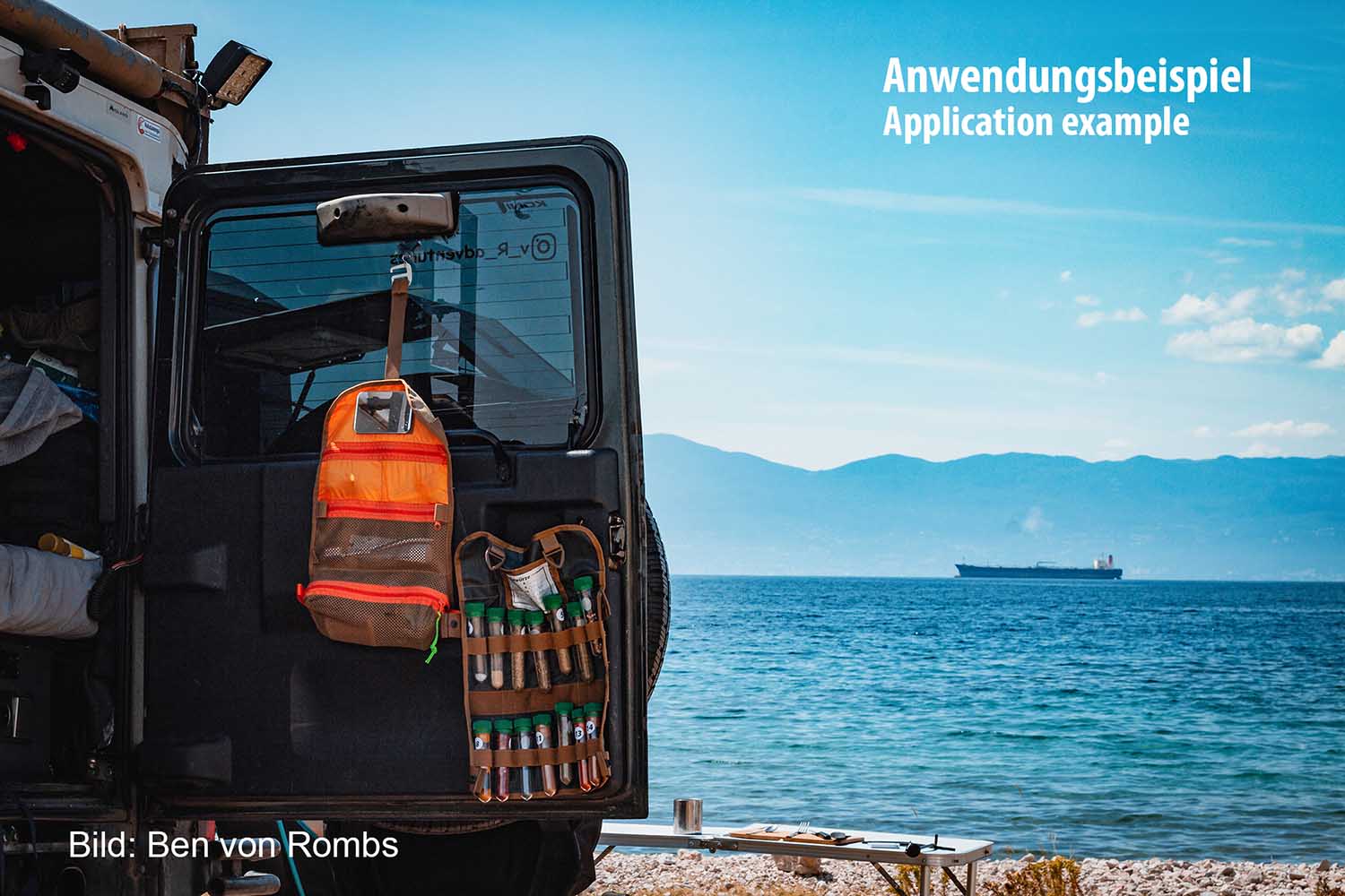 Anwendungsbeispiel, Tool Roll Wash - Kulturbeutel, für Unterwegs, Outdoor Anwendungsbeispiel, Tool Roll Wash - Kulturbeutel, für Unterwegs, Outdoor