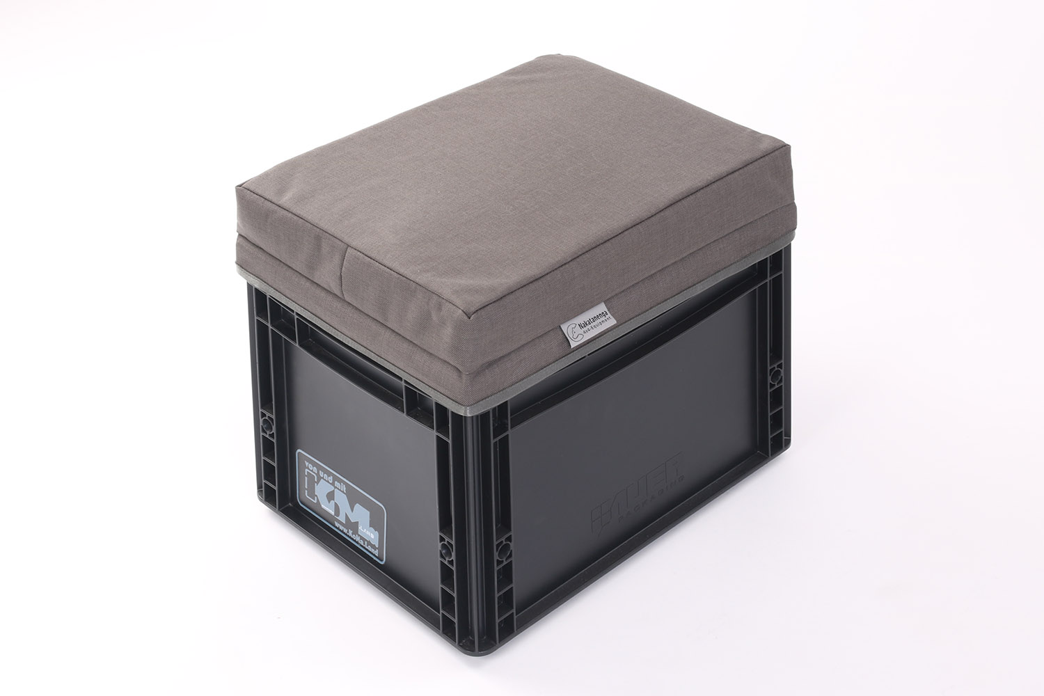 Nano Trocken Trenn Toilette in schwarz mit Sitzauflage in grau