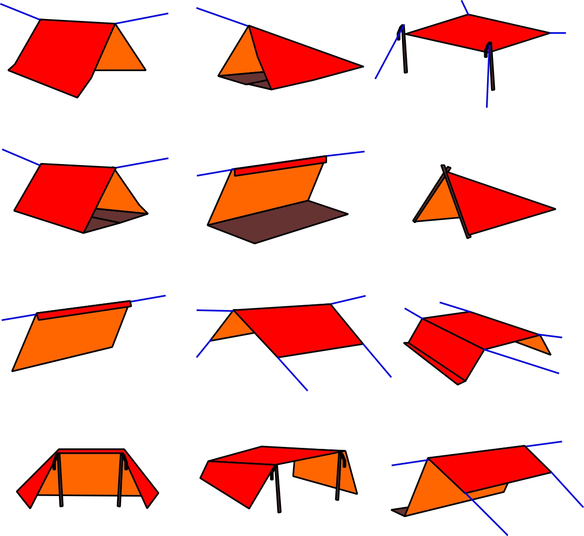 Tarp, verschieden einsetzbar Tarp, verschieden einsetzbar